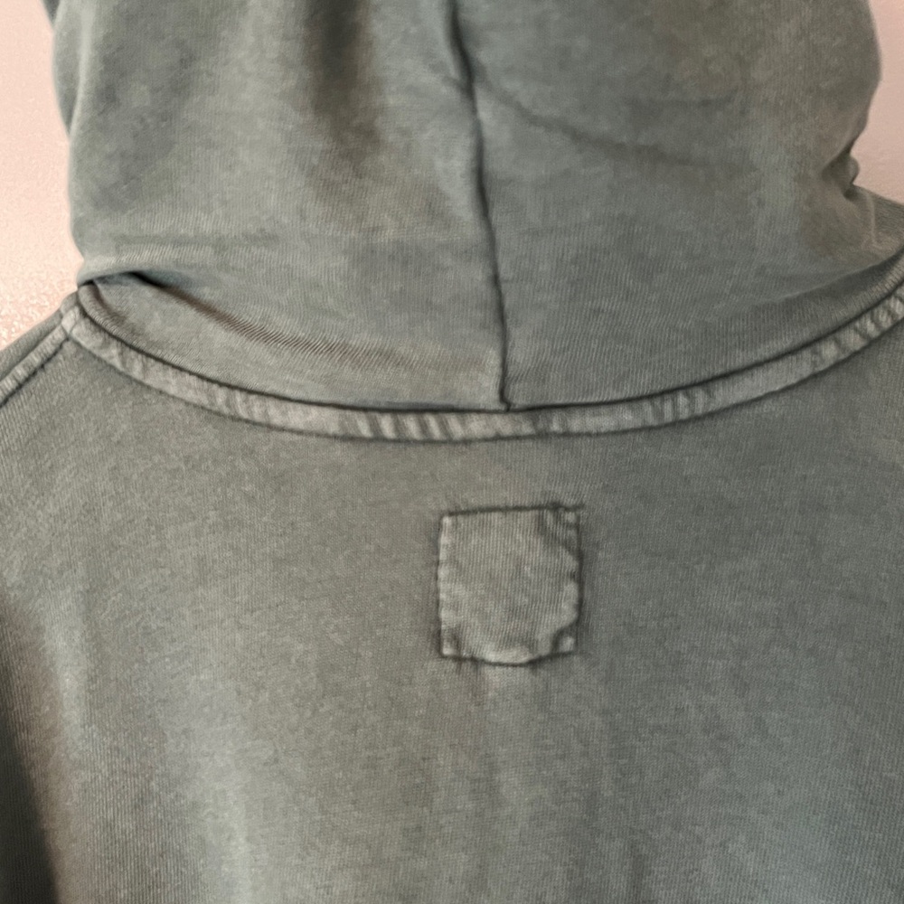 AERIE Oversized Beach Weekend Pullover Henley Hoodie in Forest Green Size Small - Picture 6 of 16